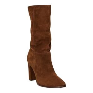 Lauren Ralph Lauren Women's Artizan II Suede Mid Shaft Boots Brown Size 10